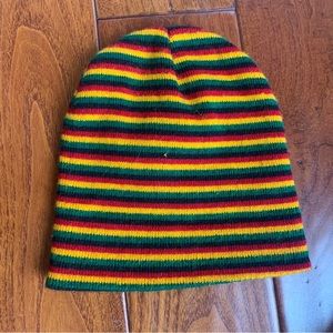 Jamaican Rasta Beanie Multi-Colour Striped Beenie Skullies Unisex Kids Boy Girl